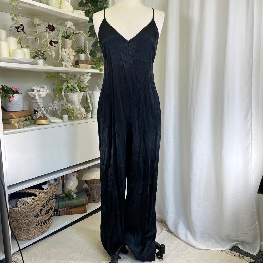 NWT Victoria’s Secret Floral Satin Loungewear Jumpsuit